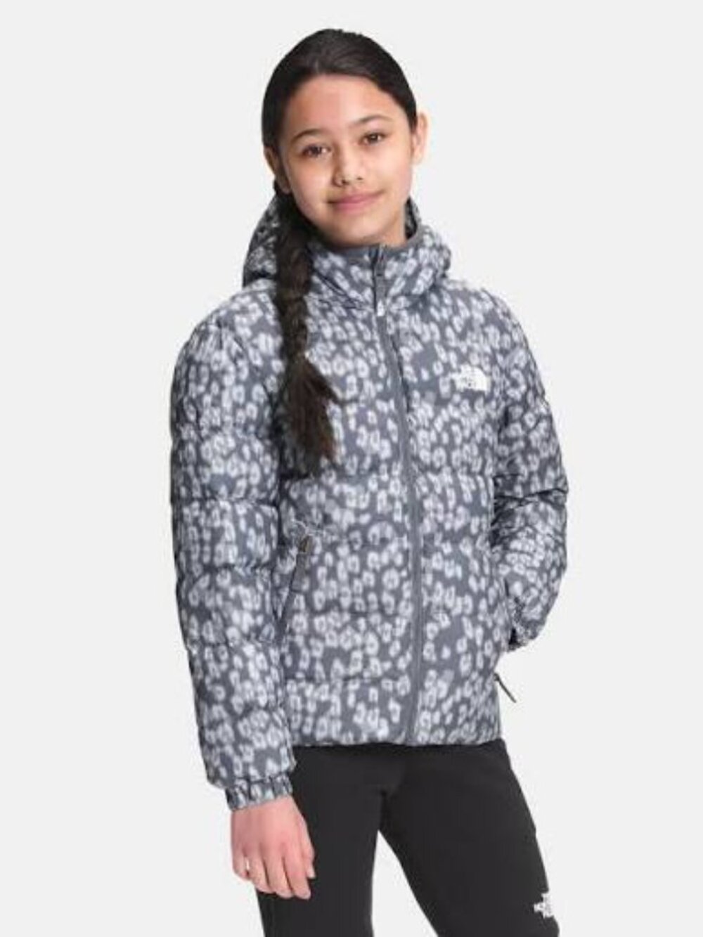 The North Face Reversible Girl's Yalite Down Puffer Hoodie Jacket Size Large